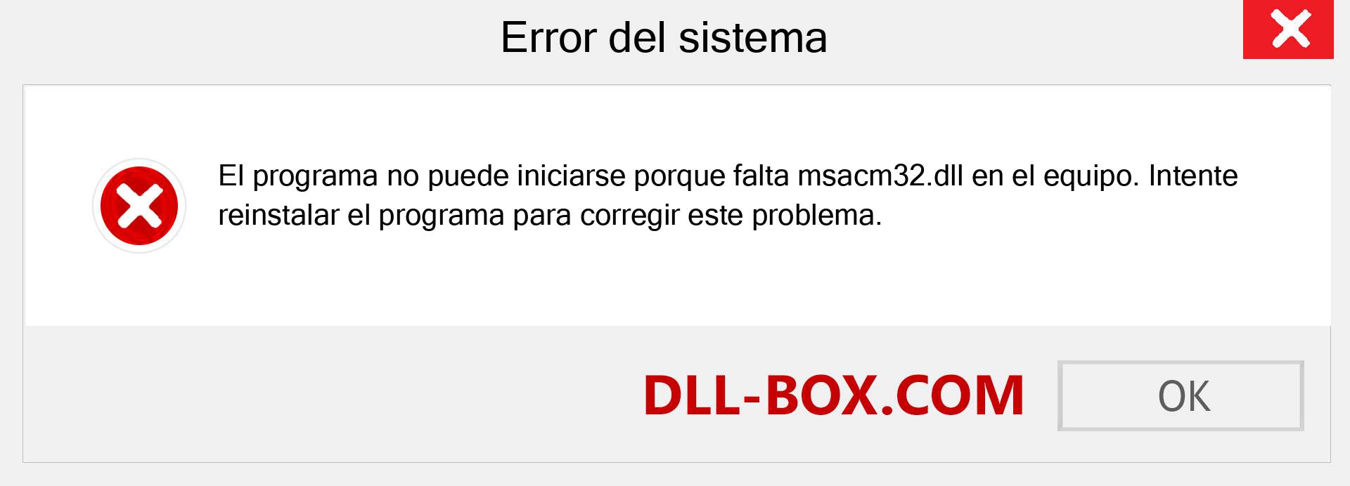 ¿Falta el archivo msacm32.dll ?. Descargar para Windows 7, 8, 10 - Corregir msacm32 dll Missing Error en Windows, fotos, imágenes